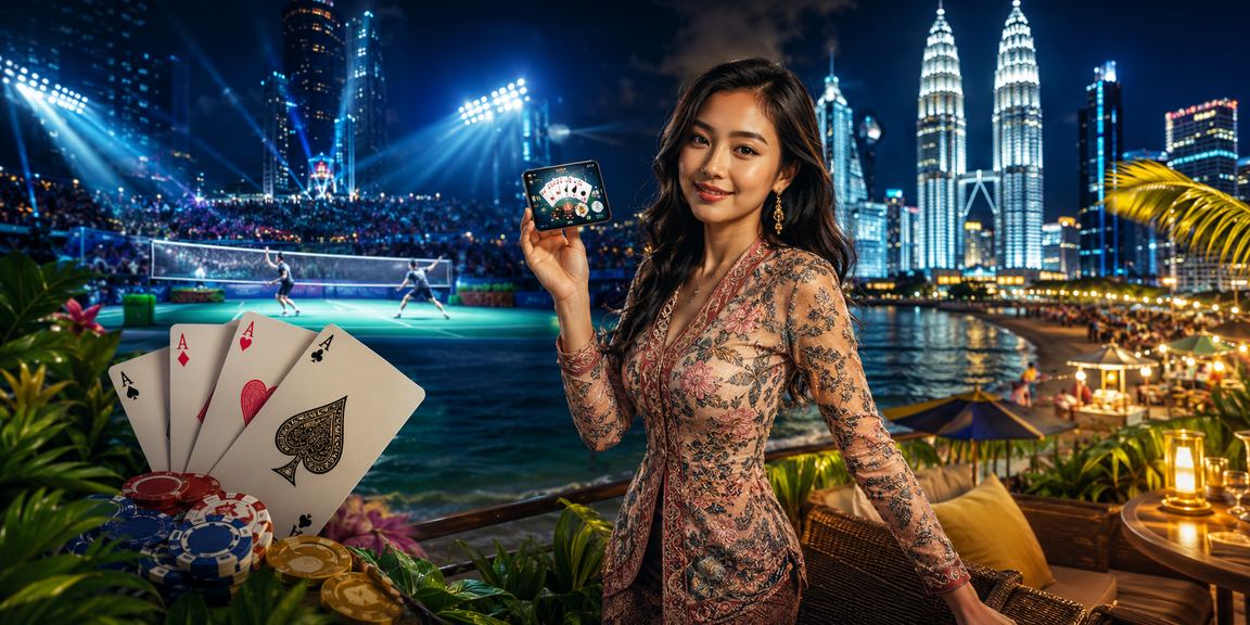 Pengguna Malaysia menyemak odds perlawanan sukan di platform 3000 Kuala Lumpur